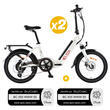 2 vélos à assistance électrique Confort Plus Blanc