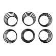 Lot de 6 supports de verre ressorts