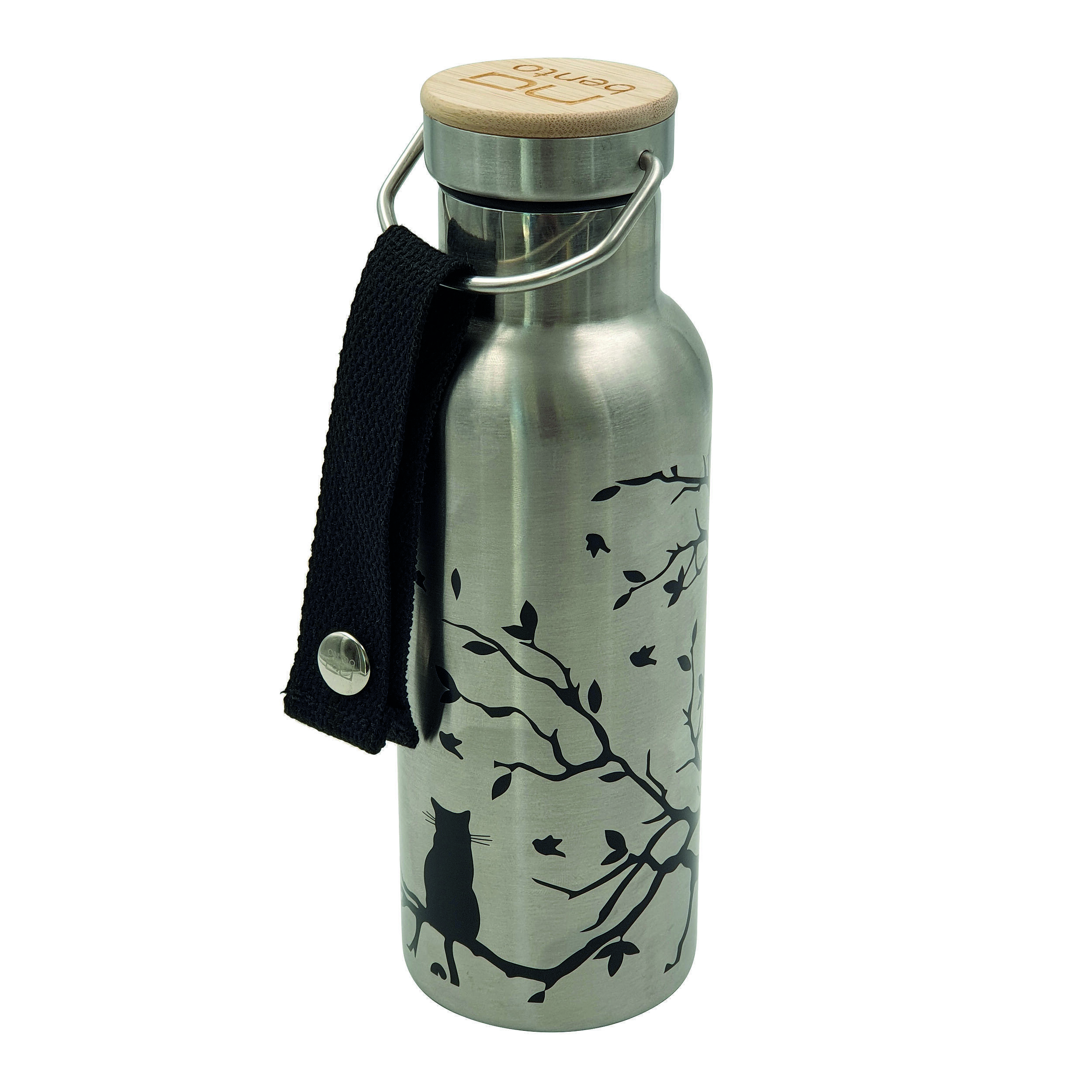 Bouteille isotherme en inox : - Motifs : Chat