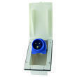 Prise, Socle mâle encastrable CEE P17 : Coloris : blanc avec joint étanchéïté
