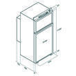 Frigos trimixtes VTR à absorption encastrables : VTR5150 DG - 150L