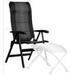 Fauteuil de camping Noblesse : - Modèle : Deluxe Silverline - Coloris : Noir/Blanc