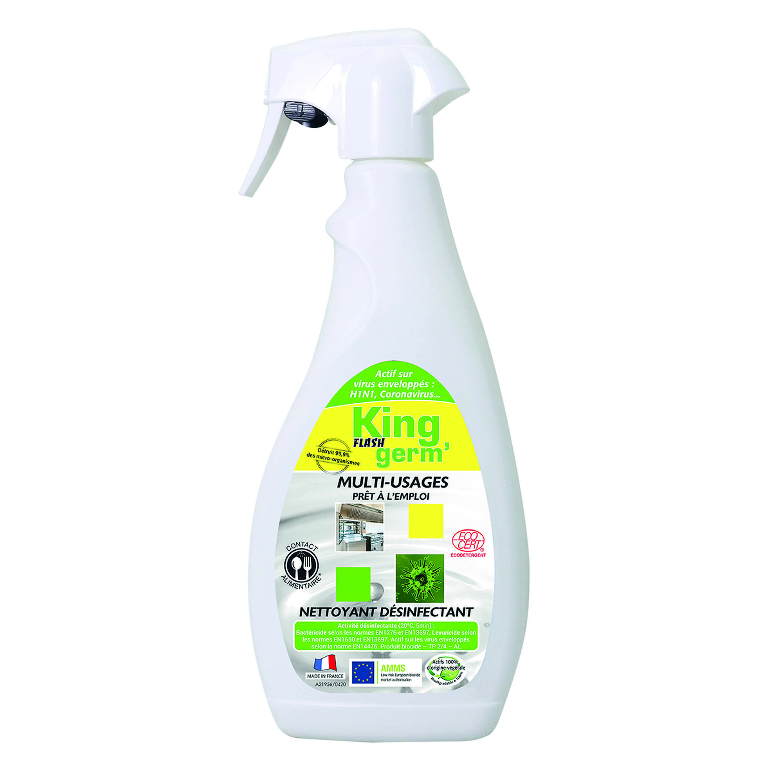 Flash Germ’ multi usages pour désinfecter : - Pulvérisateur de 750mL