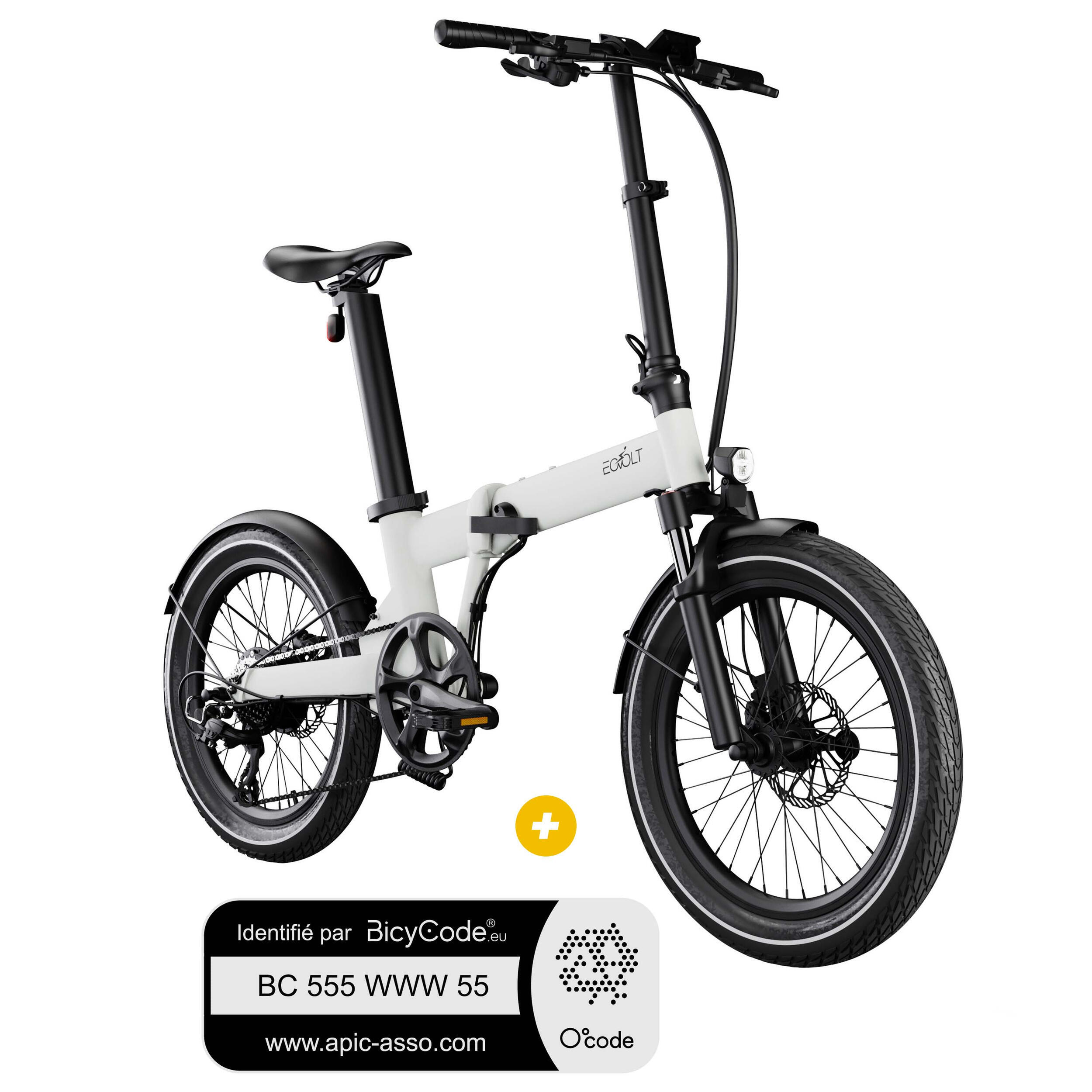 Vélo à assistance électrique pliable Afternoon : Gris Lune