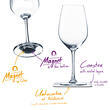 Lot de 2 verres à vin aimantés