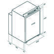 Frigos trimixtes VTR à absorption encastrables : VTR5105 DG- 92L