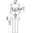 Support TV plafond pivotant réglable