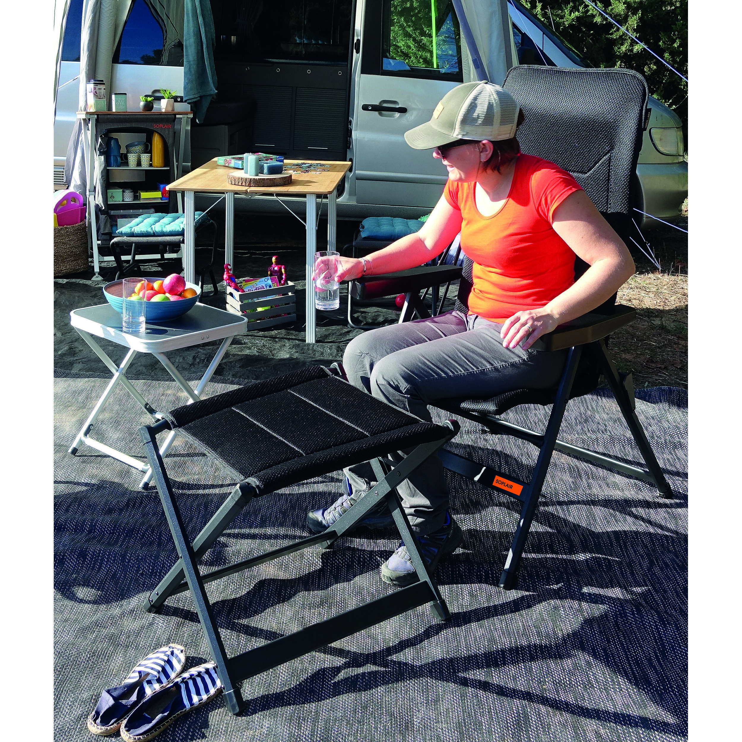 Repose pieds pour fauteuil Major Noir Premium