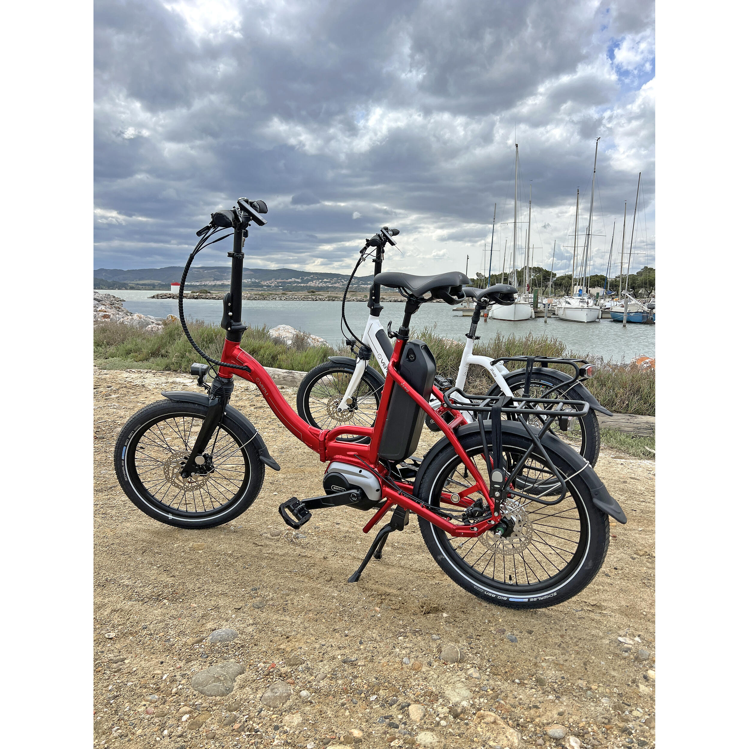 Vélo à assistance électrique pliant JUNY : Rouge 14Ah