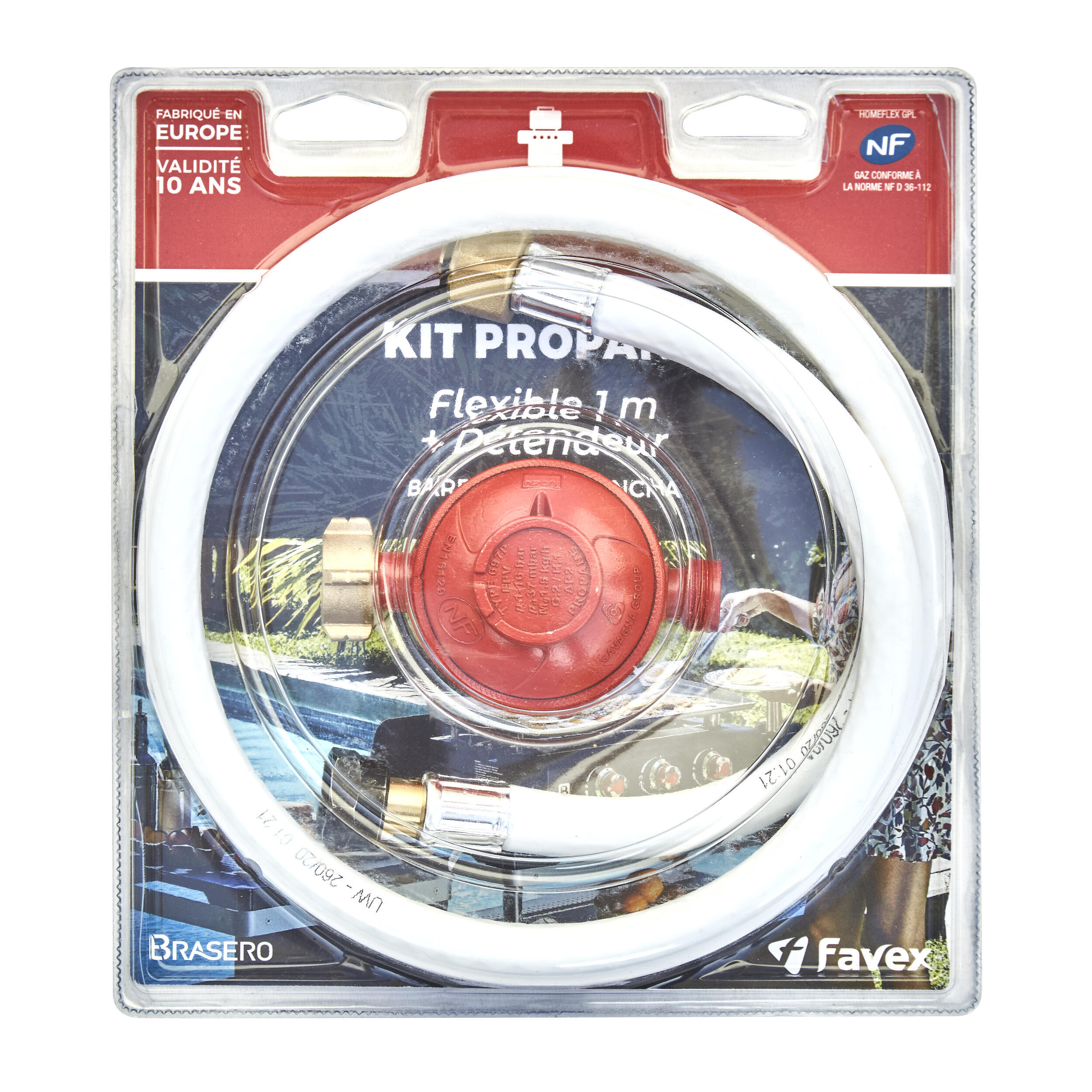 Kit détendeur avec lyre pour barbecue