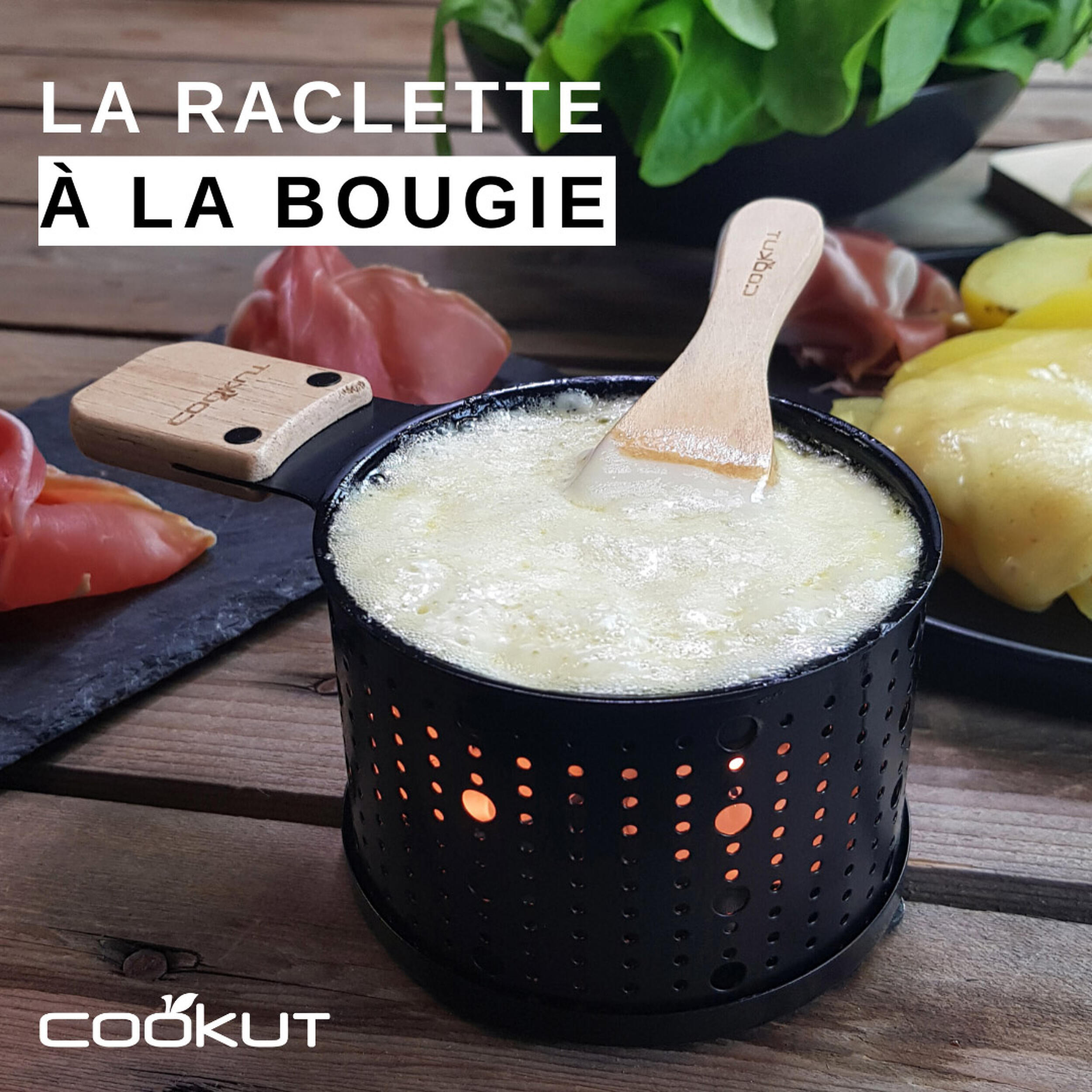 Appareil à raclette à la bougie : pour 4 personnes