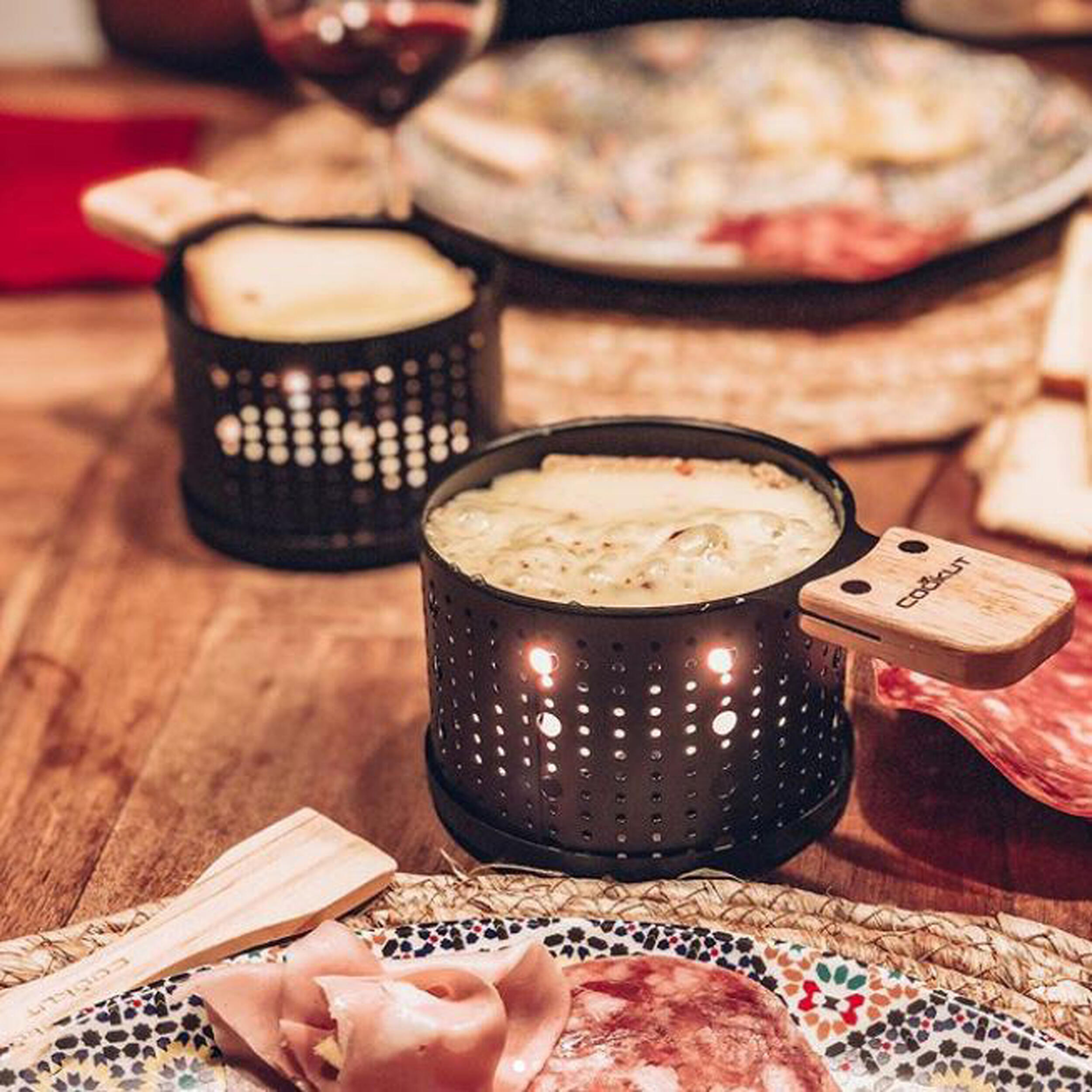 Appareil à raclette à la bougie : pour 4 personnes