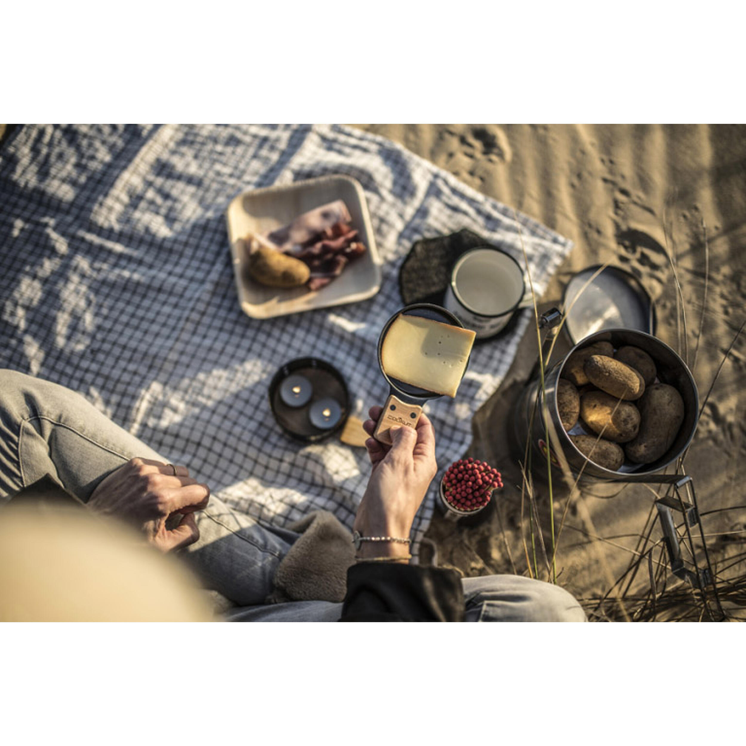 Appareil à raclette à la bougie : pour 4 personnes
