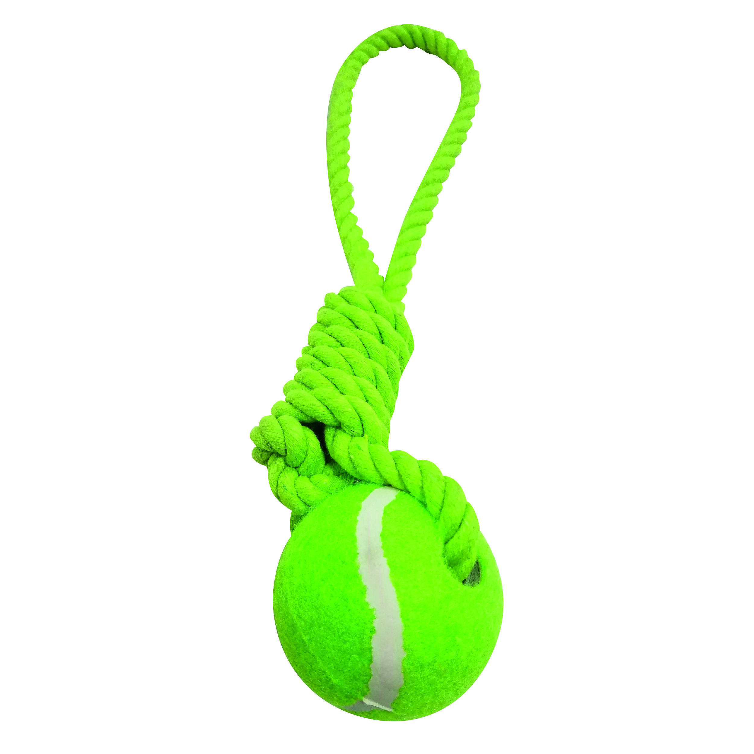 Jeu pour chien avec corde et balle de tennis