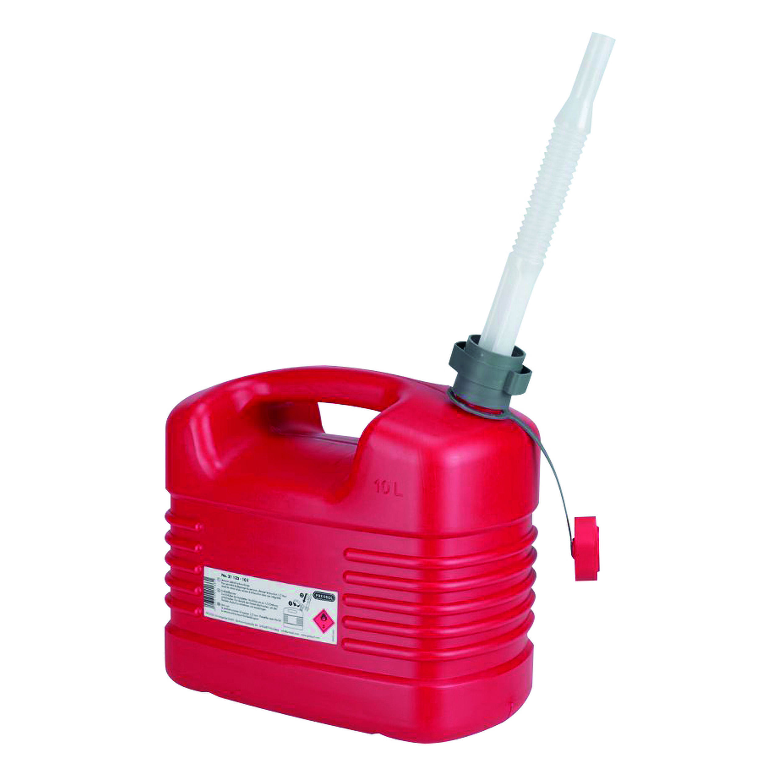 Jerrican plastique spécial carburant : Contenance : 10 litres