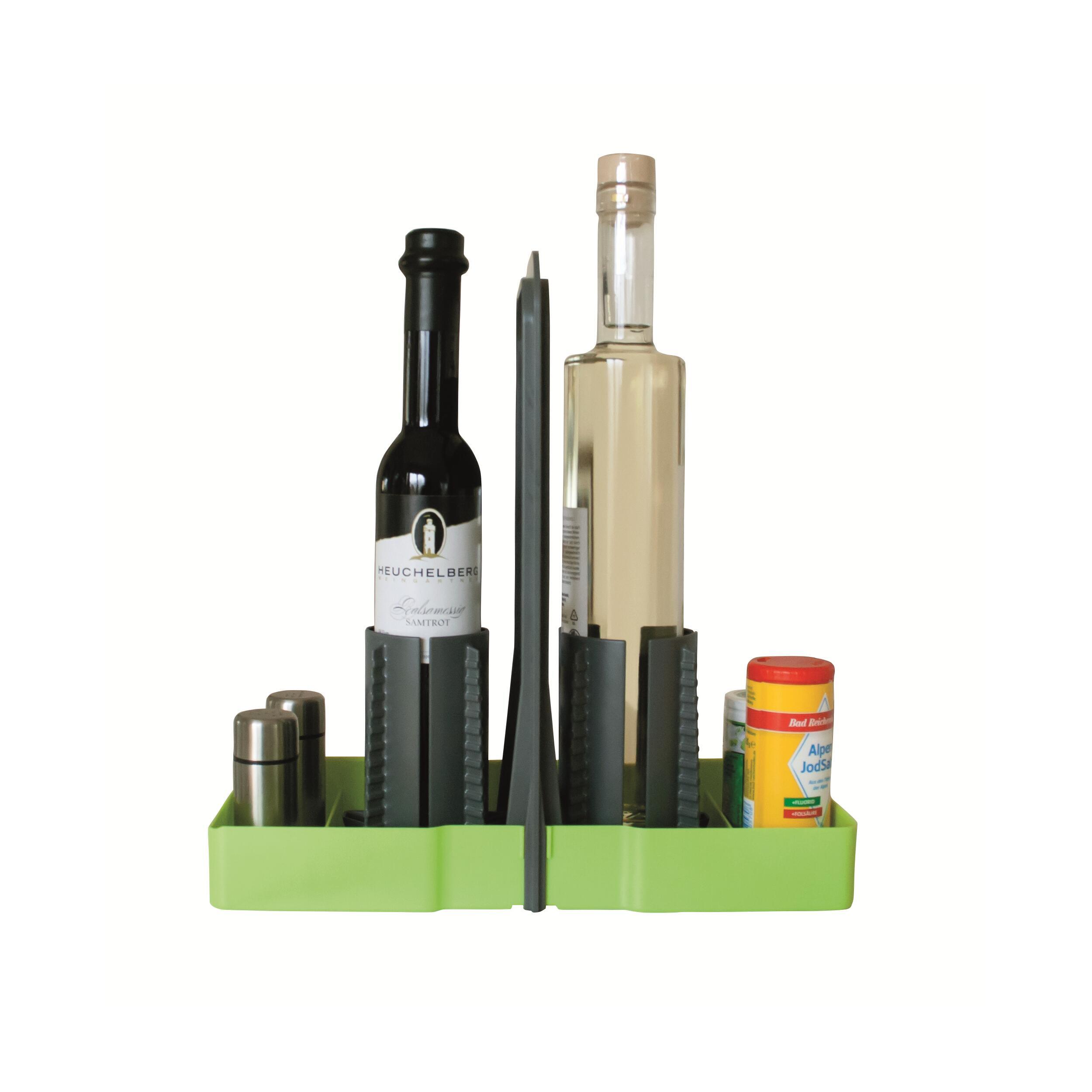 Support bouteille pour cuisine Vert/Gris