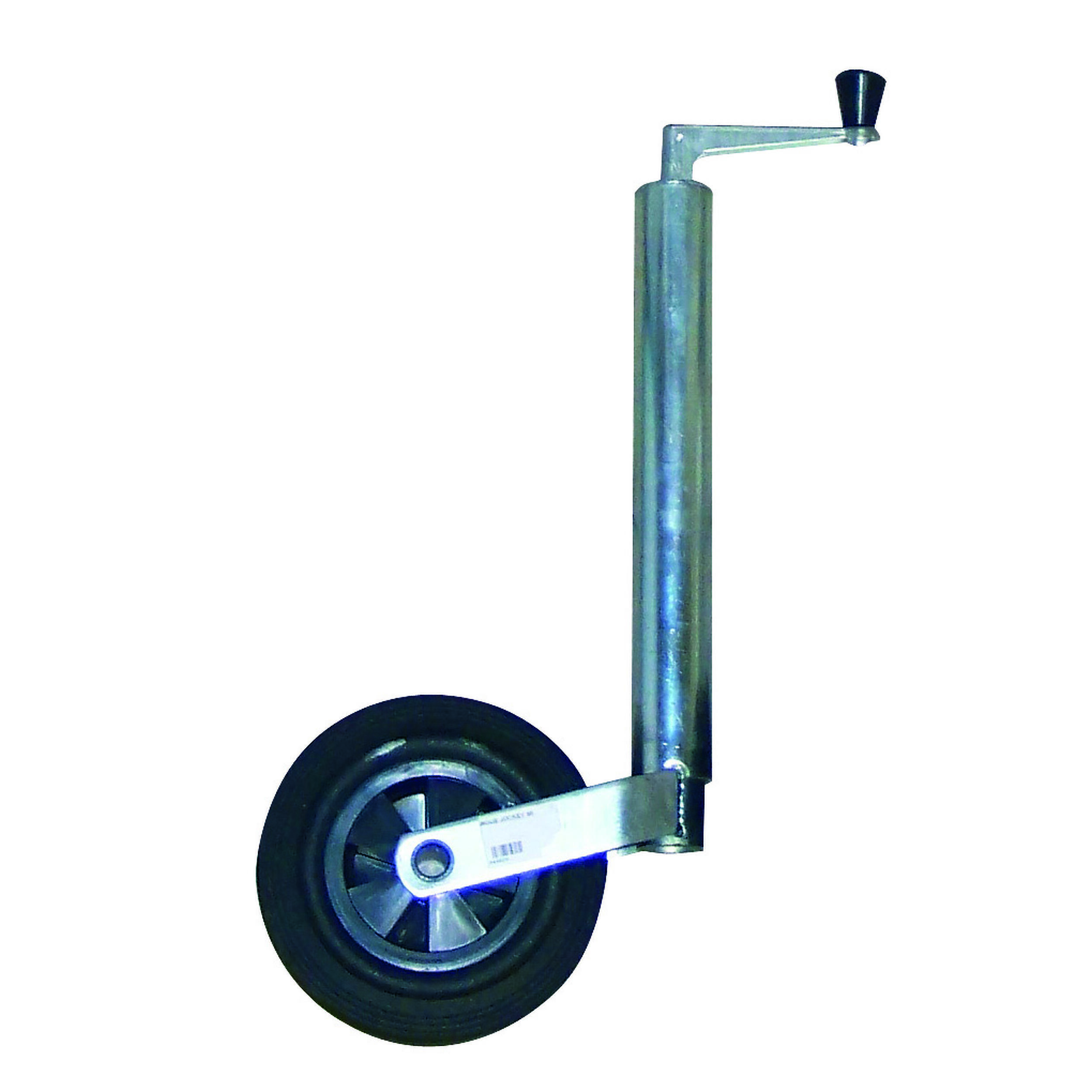Roue jockey télescopique pour caravane et remorque : Roue pleine avec fût diamètre de 48 mm
