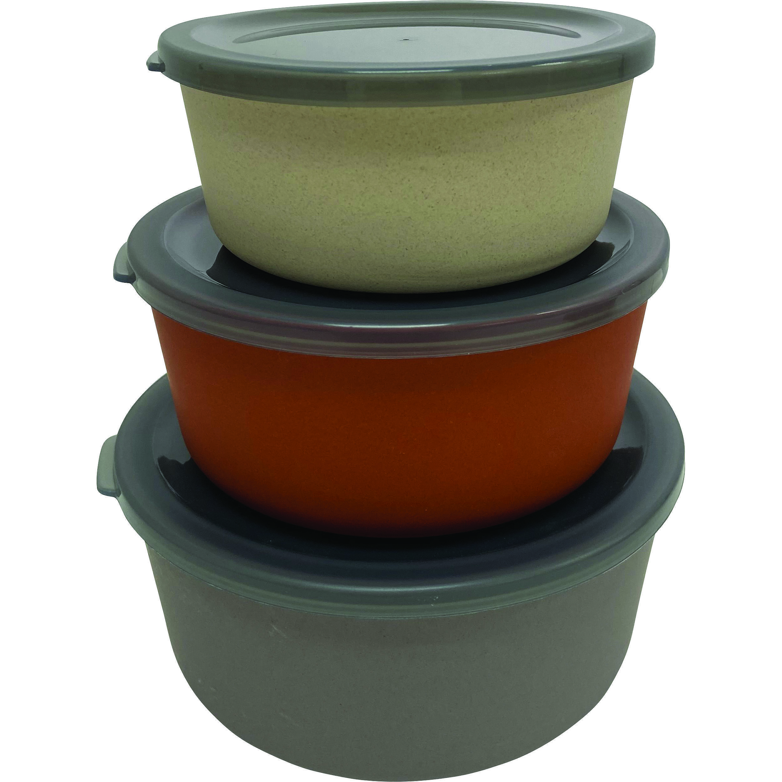 Lot de 3 boîtes alimentaires en fibre de bambou