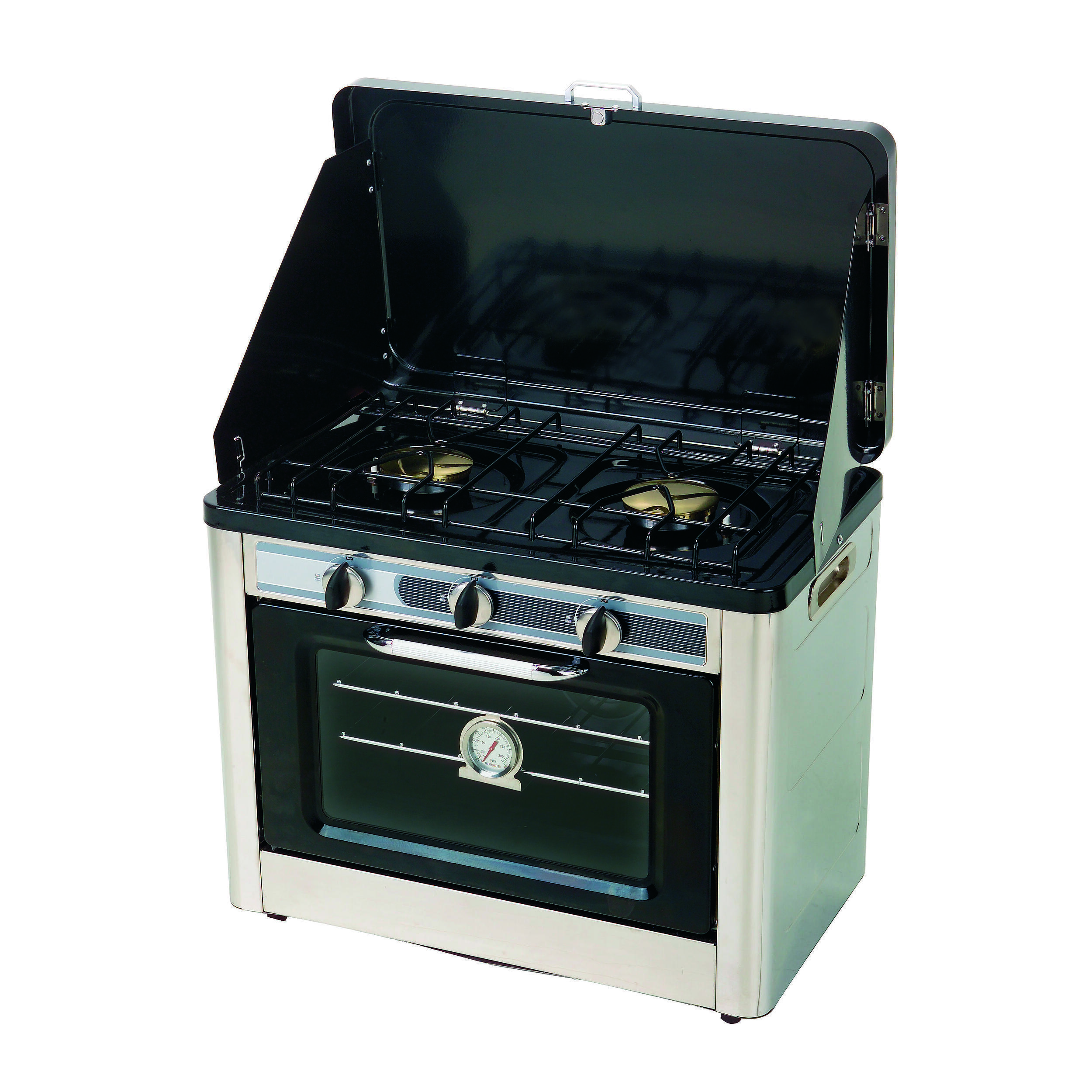 Combiné four et réchaud 2 feux à gaz