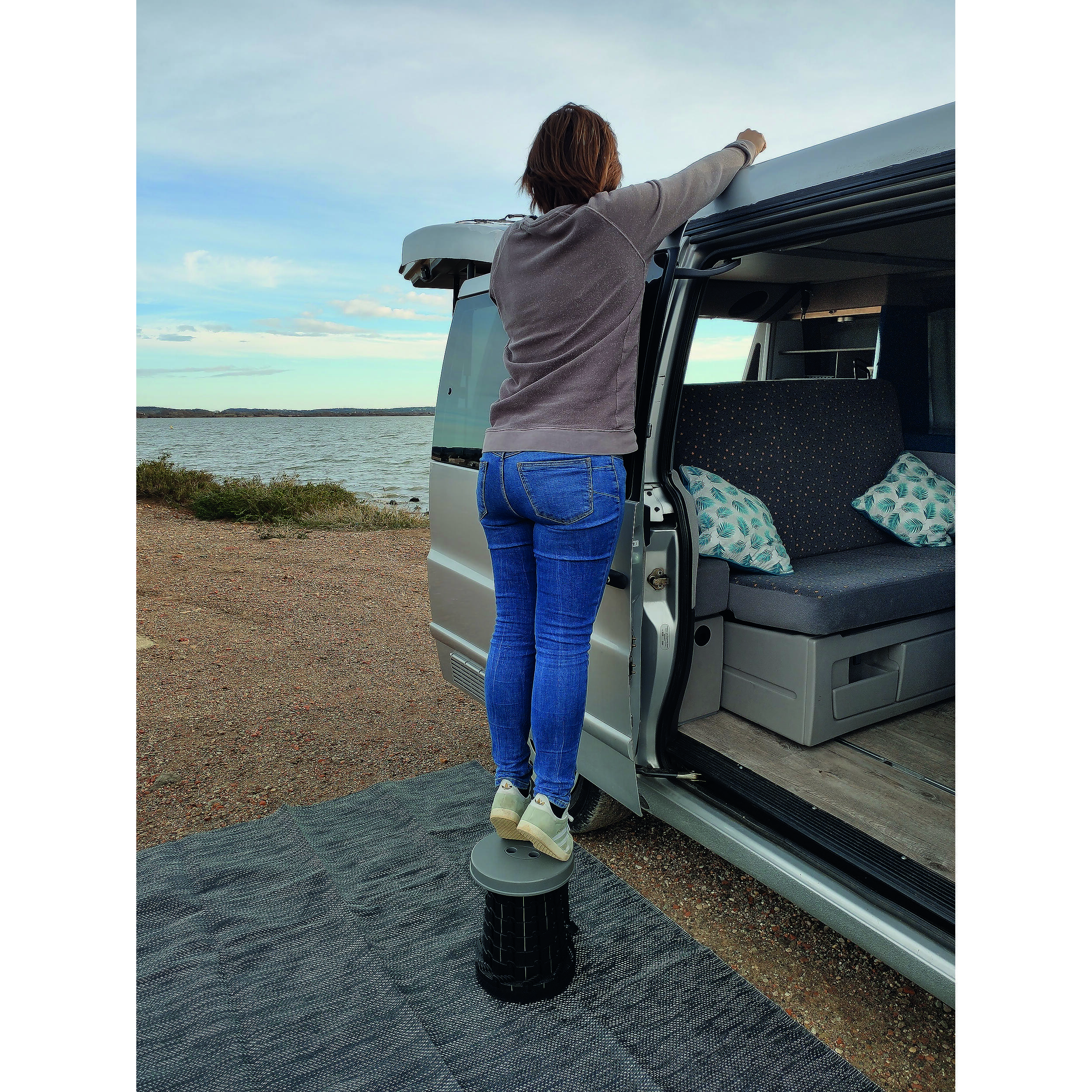 Tabouret rétractable Minimax pour camping