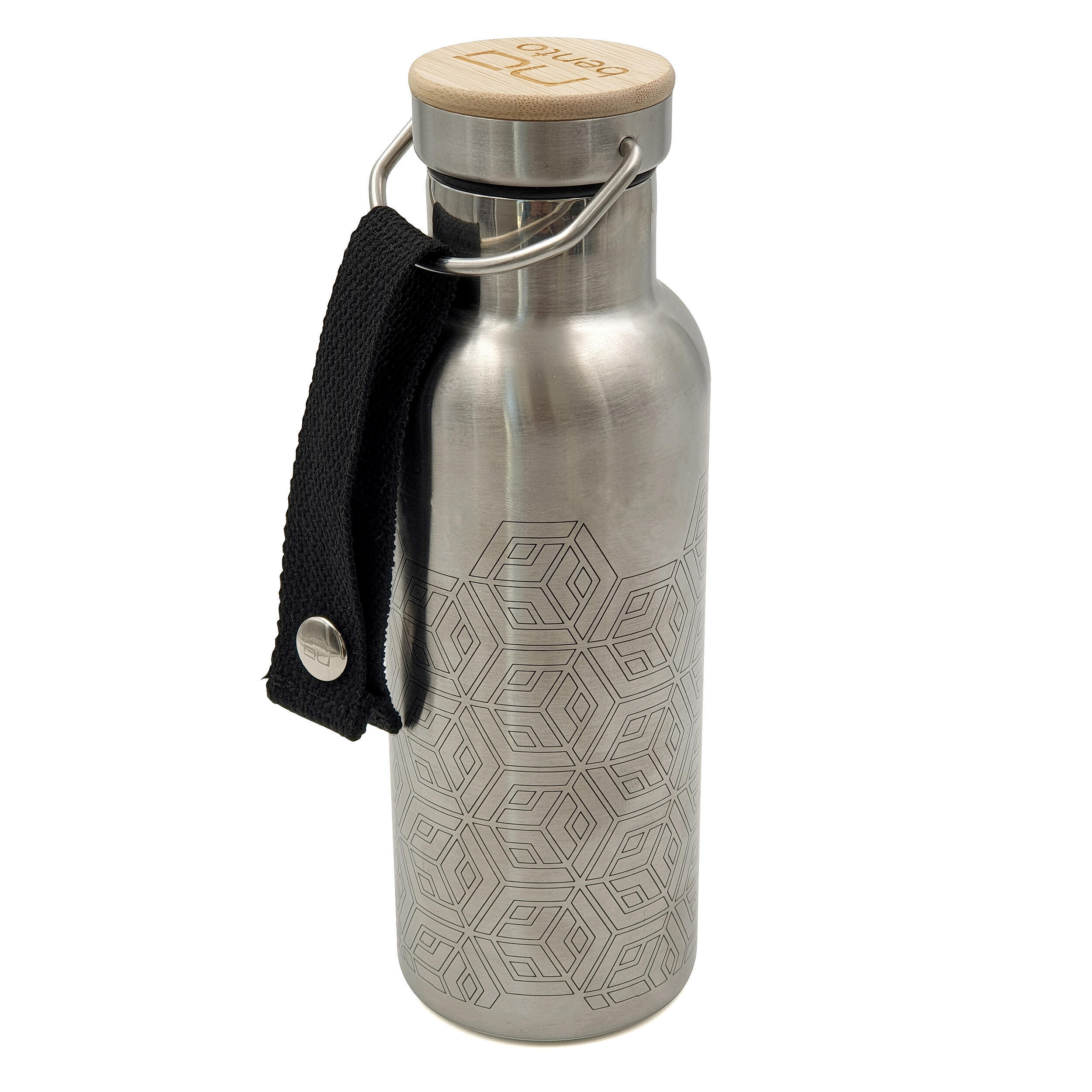 Bouteille isotherme en inox : - Motifs : Géométrique