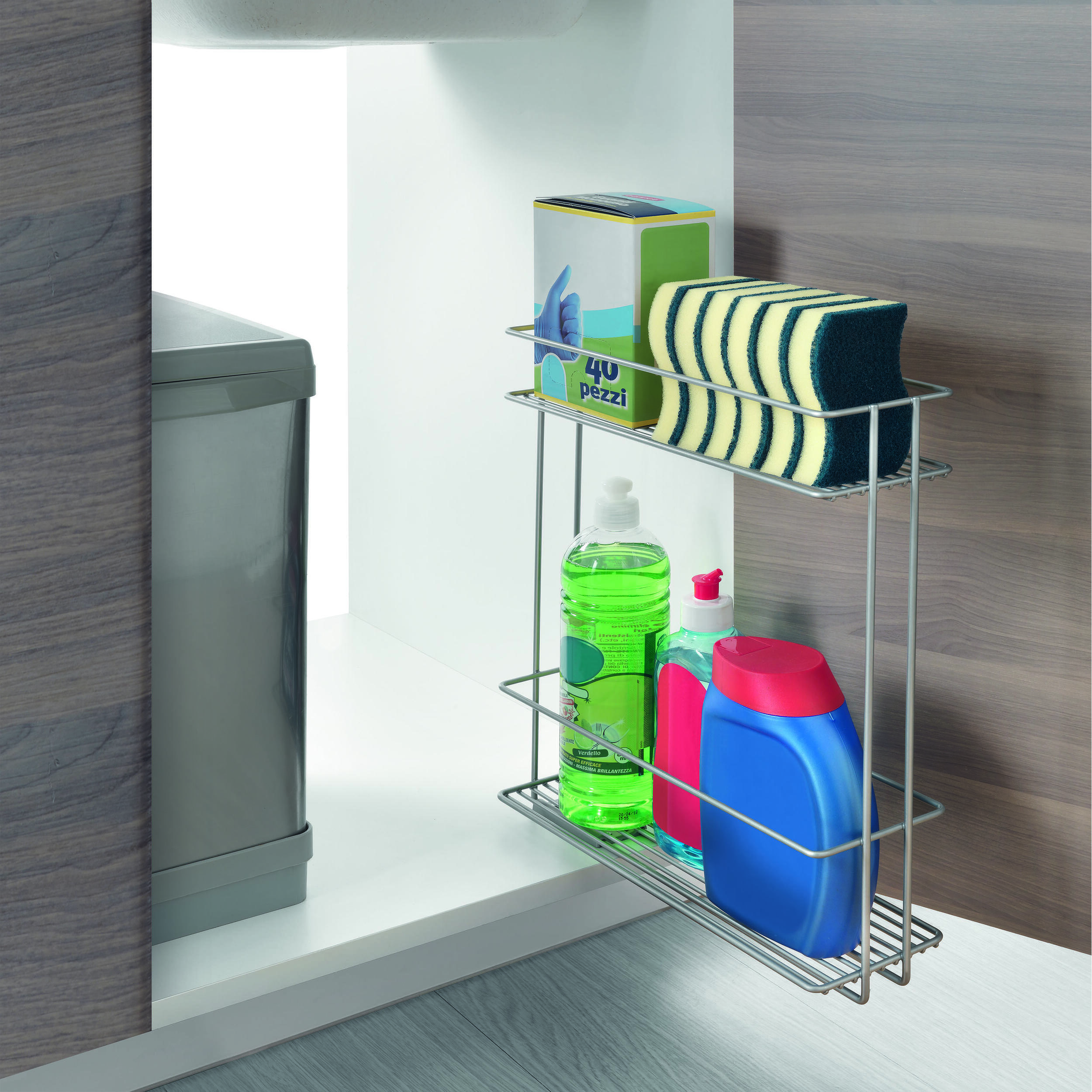 Rangement coulissant pour bouteilles et flacons
