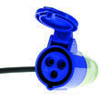Adaptateur prise femelle CEE P17/prise mâle standard Schuko