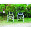 Fauteuil de camping Director : - Noir / Chiné et Armature grise