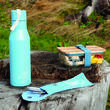 Lunch box en bambou et verre : - Coloris : Bleu