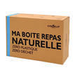 Lunch box en bambou et verre : - Coloris : Bleu