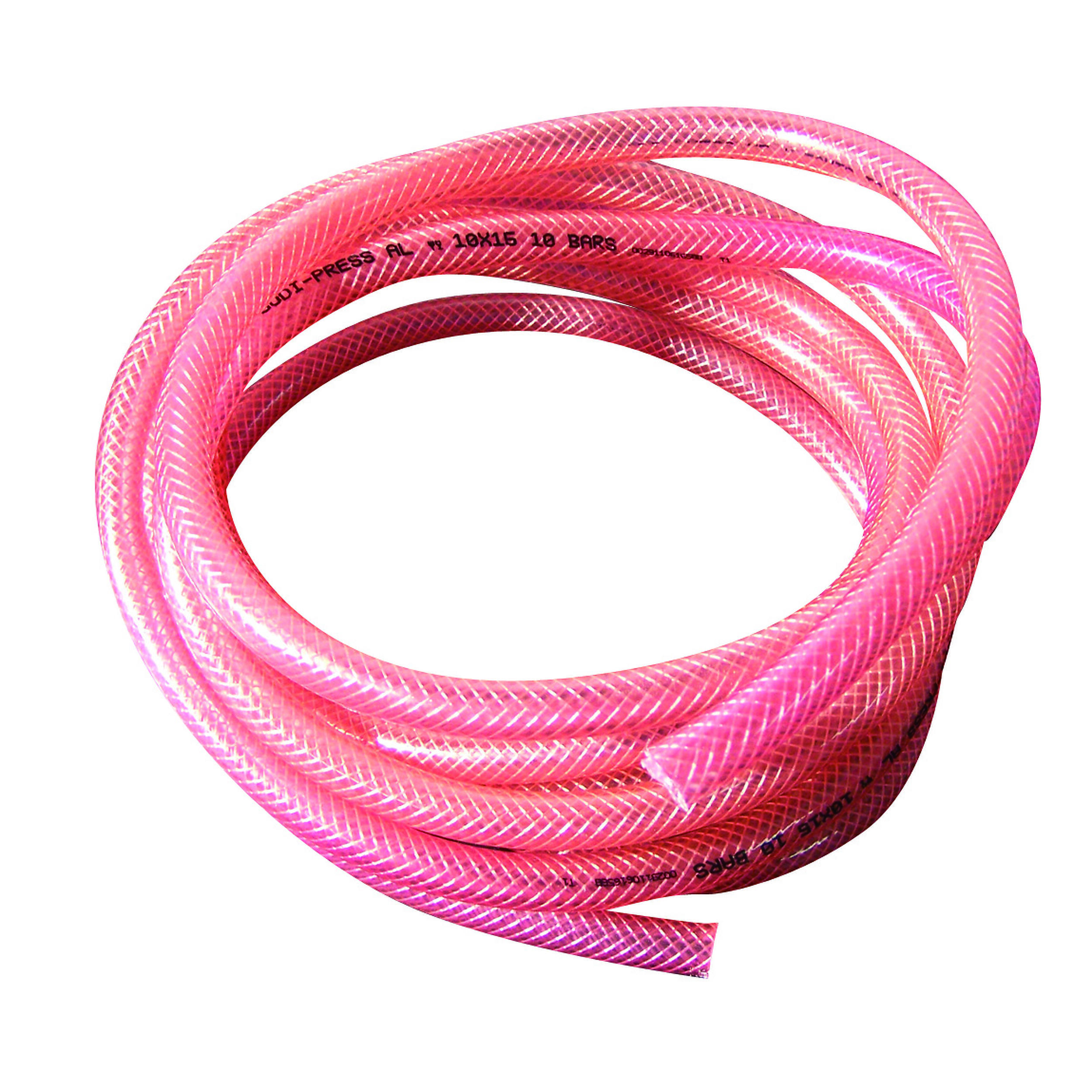Tuyau souple PVC armé pour camping-car, caravane : Diamètre intérieur : 10 mm. Longueur : 5 mètres. Coloris : Rouge