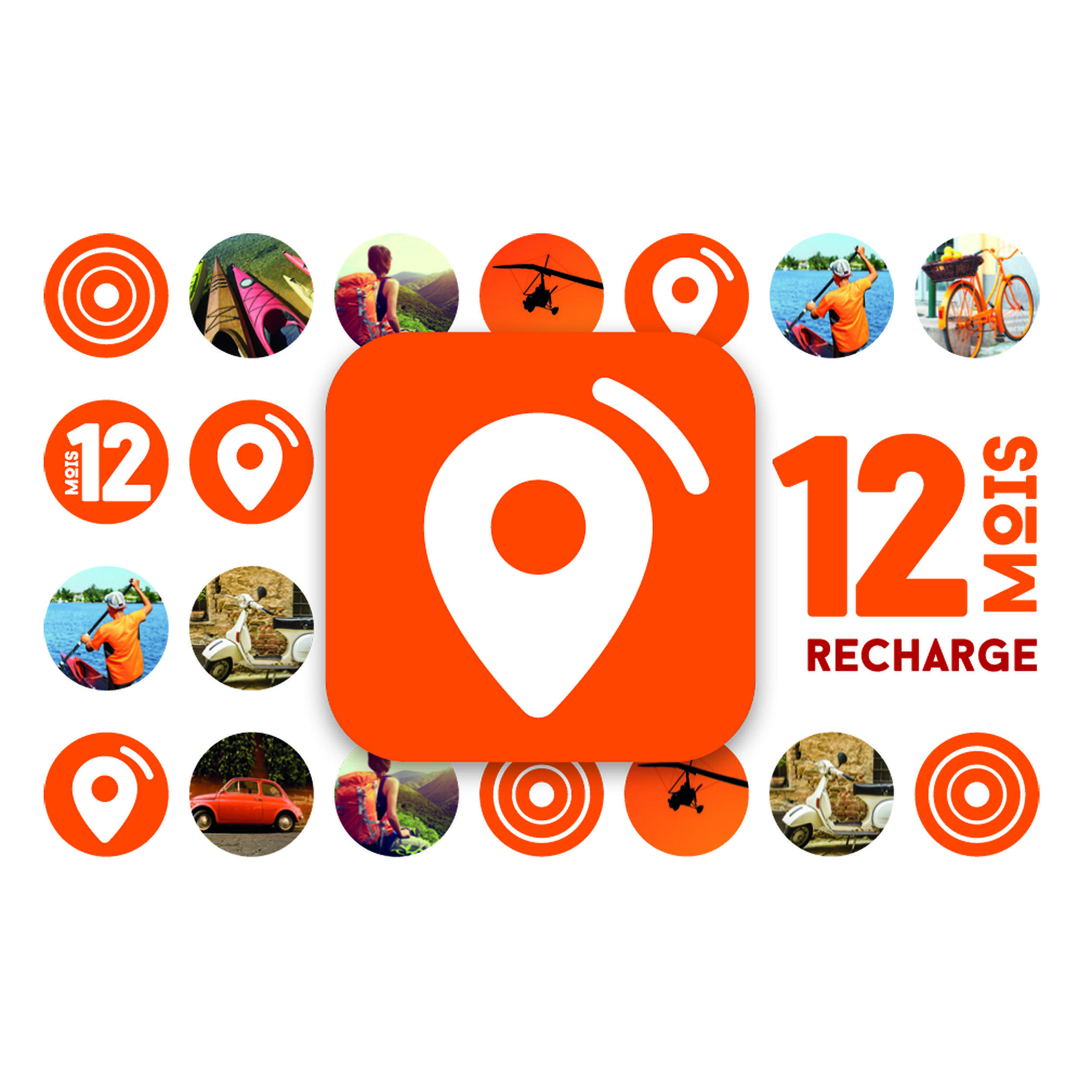 Carte prépayée Tifiz pour Tracker GPS : - Modèle : 12 Mois