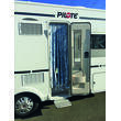 Rideau chenille pour porte camping-car : - Coloris : Bleu / Gris / Blanc