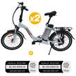 2 vélos à assistance électrique Classic Blanc