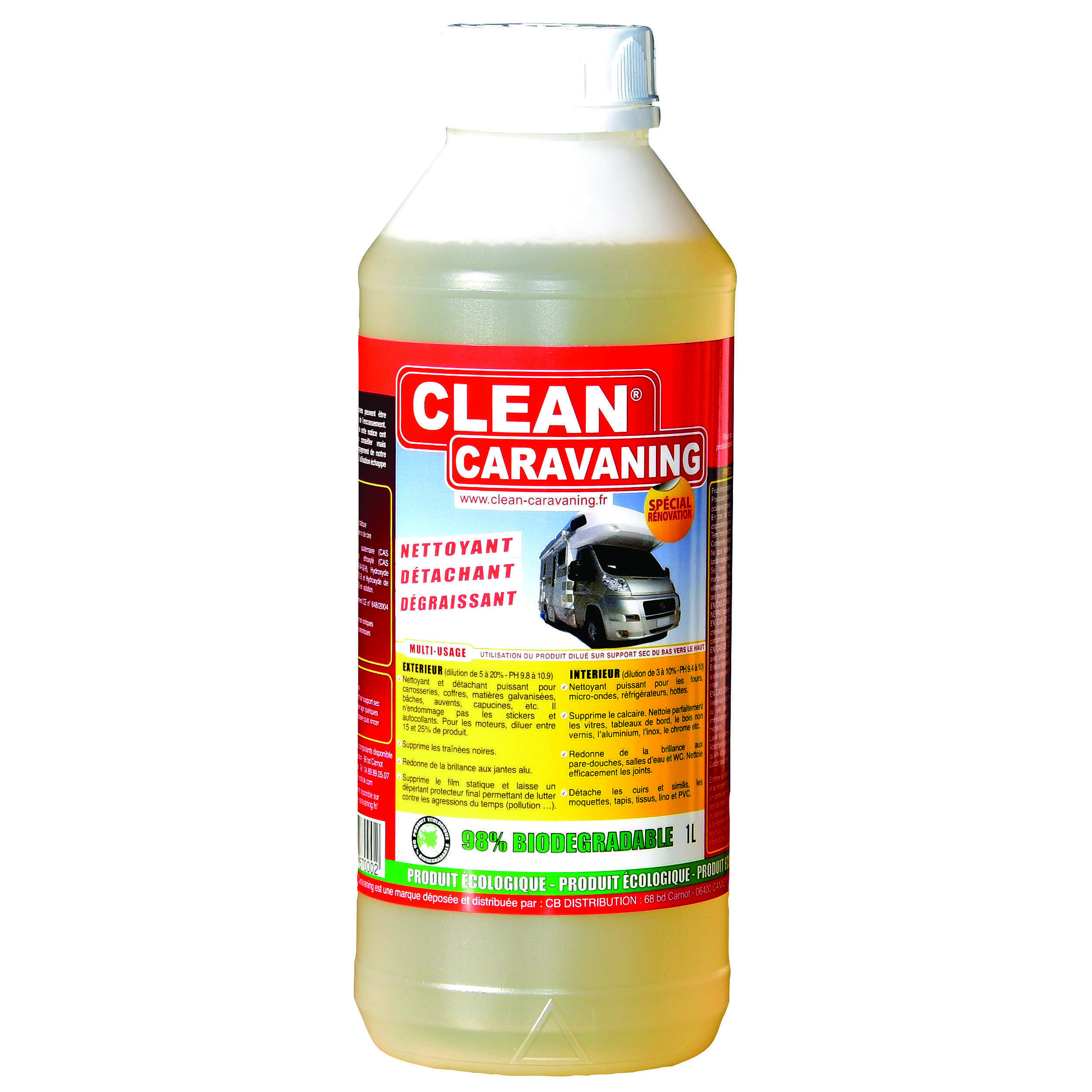 Produit multi-usages pour l'entretien du véhicule de loisirs : - Contenance : 1 Litre