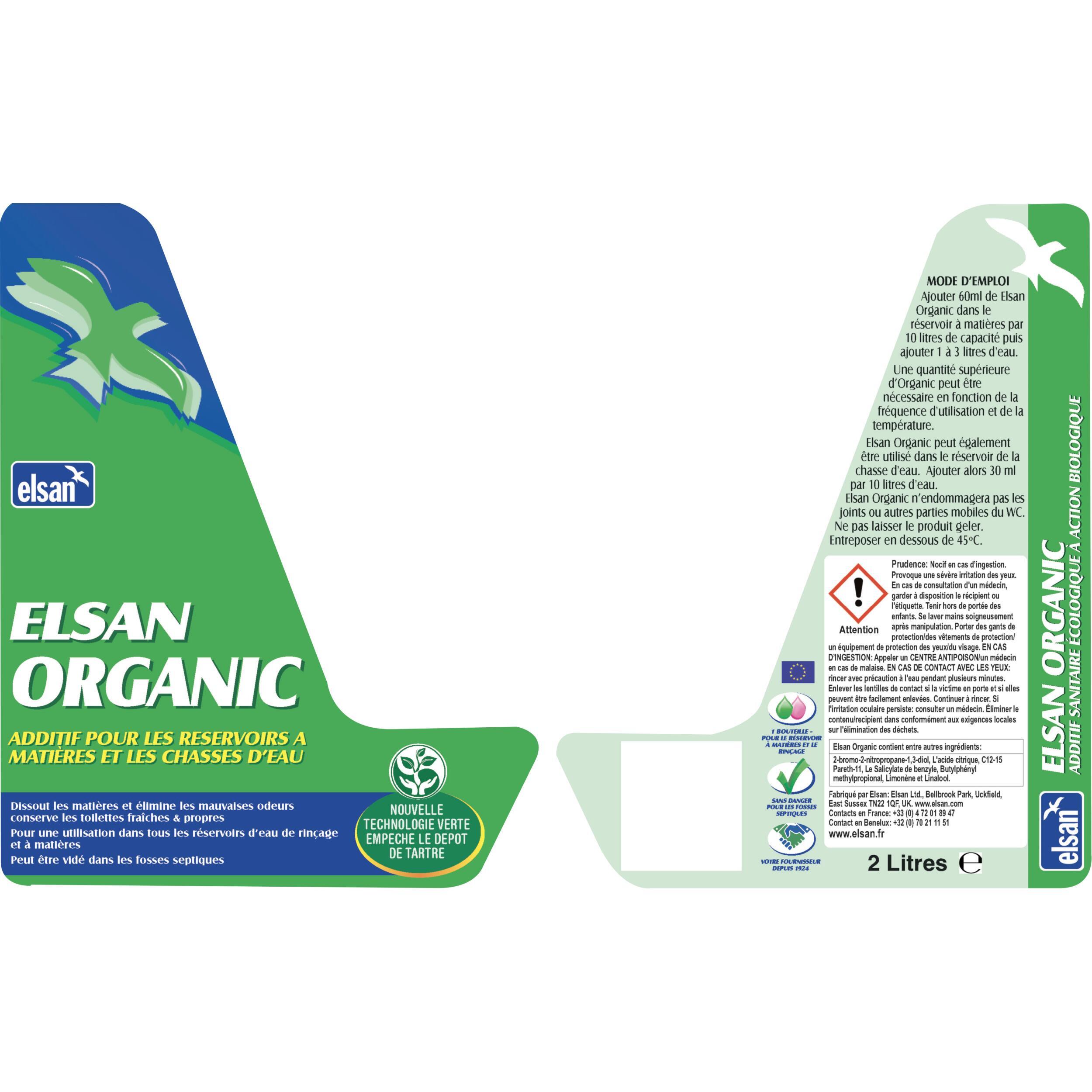 Produit sanitaire Organic - 2 litres