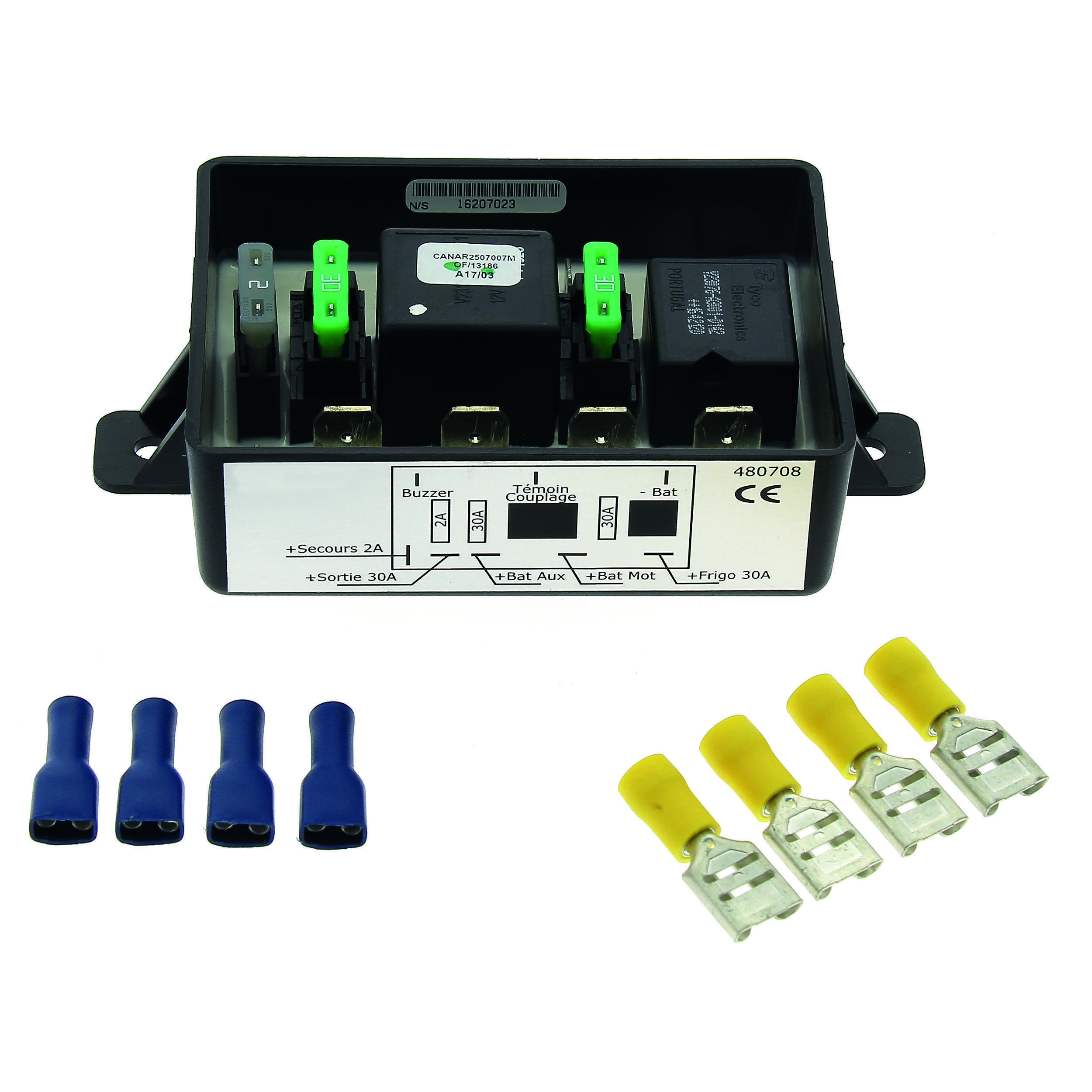 Coupleur séparateur pour batteries de camping-car : 2 batteries 3 sorties