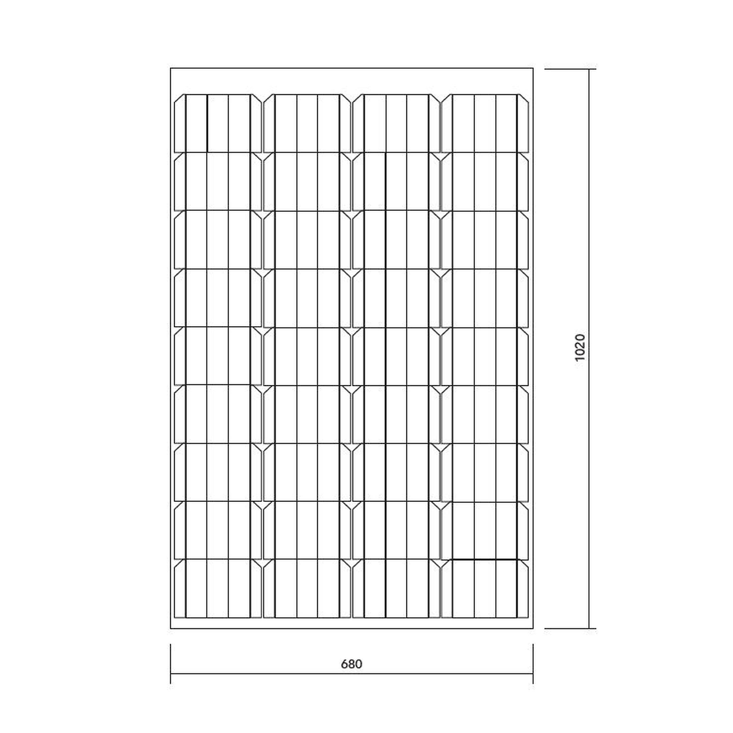 Panneau solaire Semi-flex : 100W