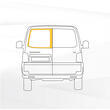 Baie Sunvan Volkswagen T5/T6 : Fixe porte arrière gauche (L1/L2)