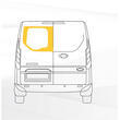 Baies vitrées SUNVAN pour Ford Transit Custom (2013-2023) : Fixe porte arrière gauche (L1/L2)