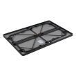 Table rectangulaire grise en aluminium : - Dimensions : 130 x 85 cm