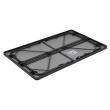 Table rectangulaire grise en aluminium : - Dimensions : 150 x 90 cm