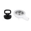 Bonde 90° en acier inoxydable avec bouchon