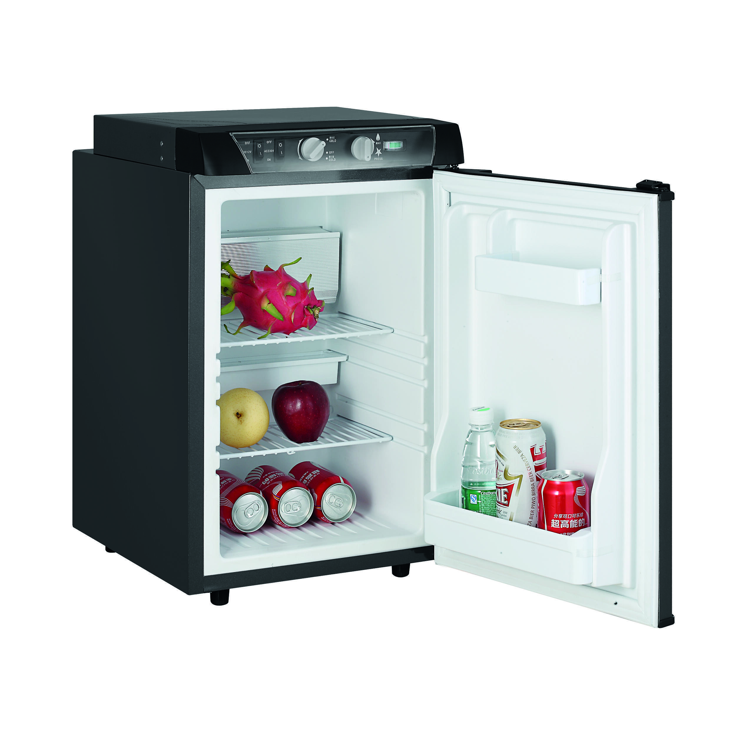 Réfrigérateur à absorption trimixte à poser : Contenance : 40 Litres