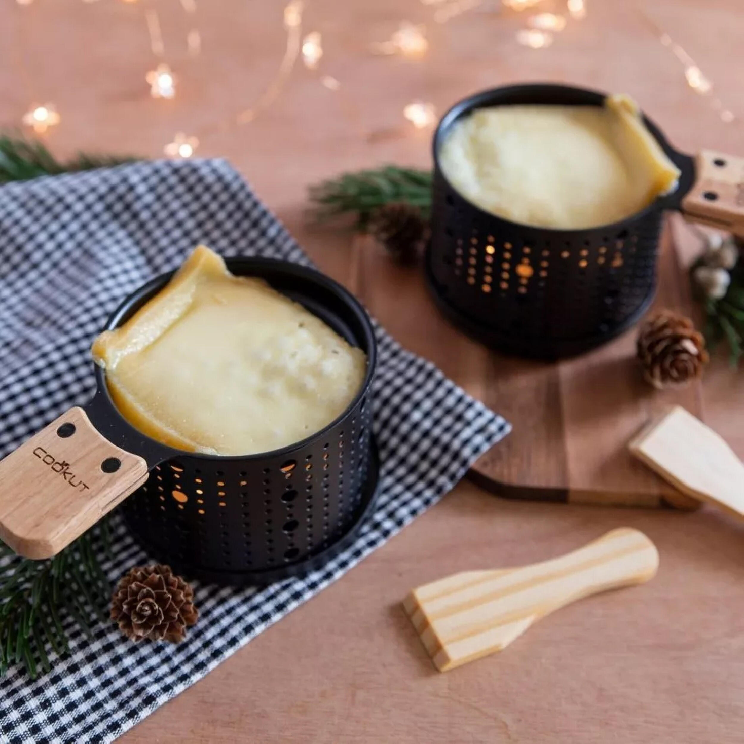 Appareil à raclette à la bougie : pour 2 personnes