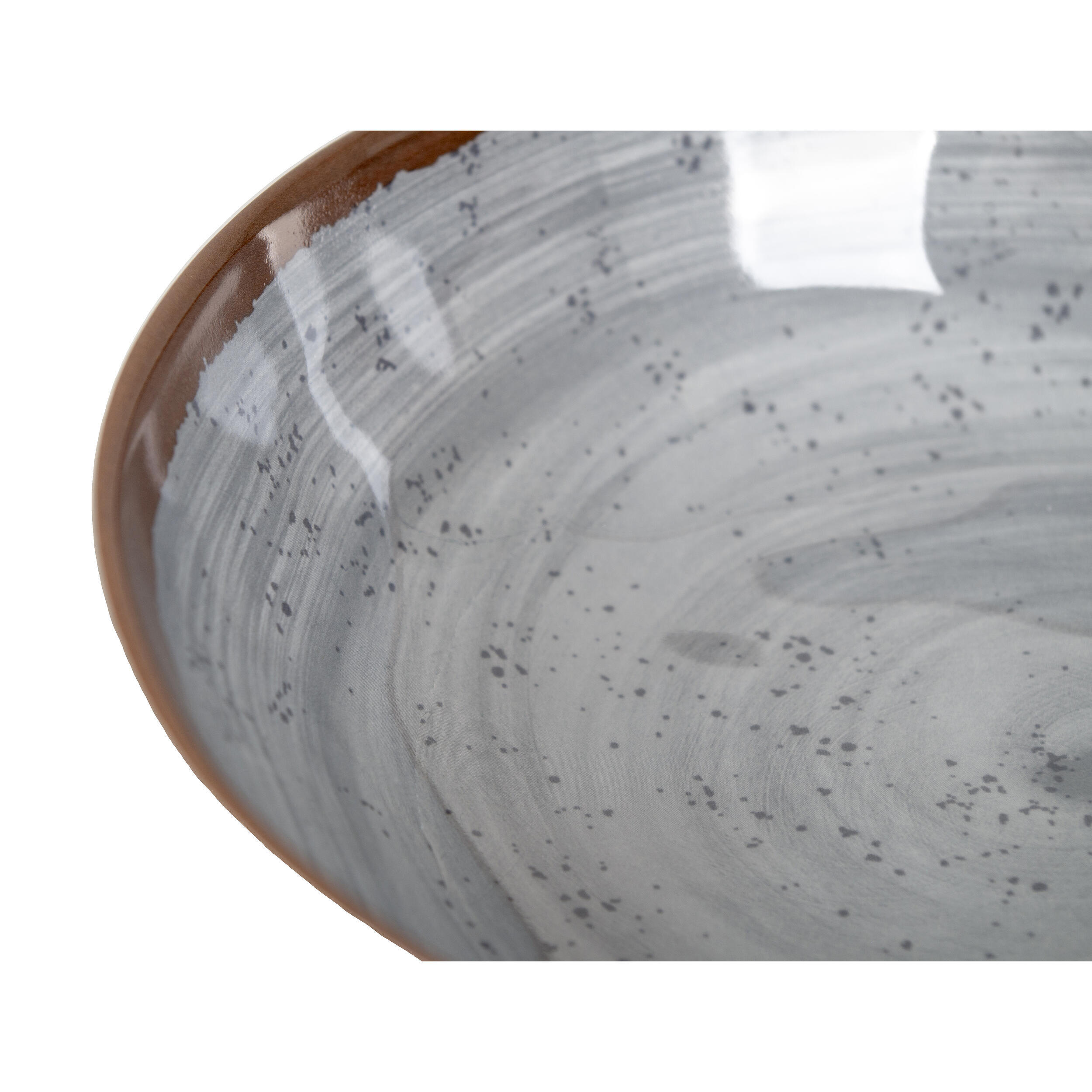 Pack de vaisselle en mélamine Halo Gris et Terra - 12 Pièces