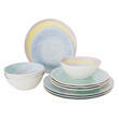 Pack de vaisselle en mélamine Pastel Barfleur - 12 Pièces