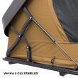 Tente de toit Mighty Oak Light 165 Line-X : - Coloris : Camel