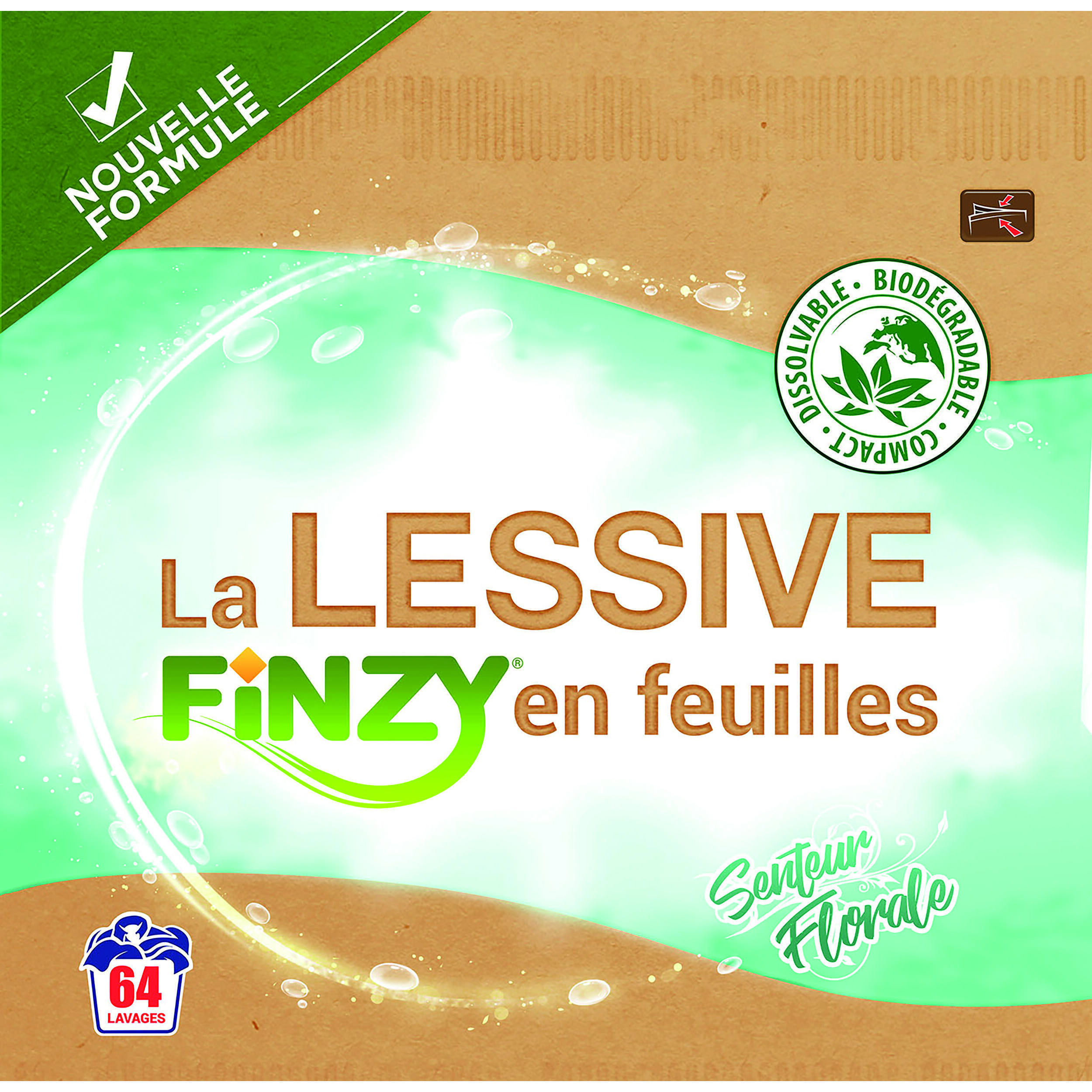 Lessive en feuilles : pour 64 lavages