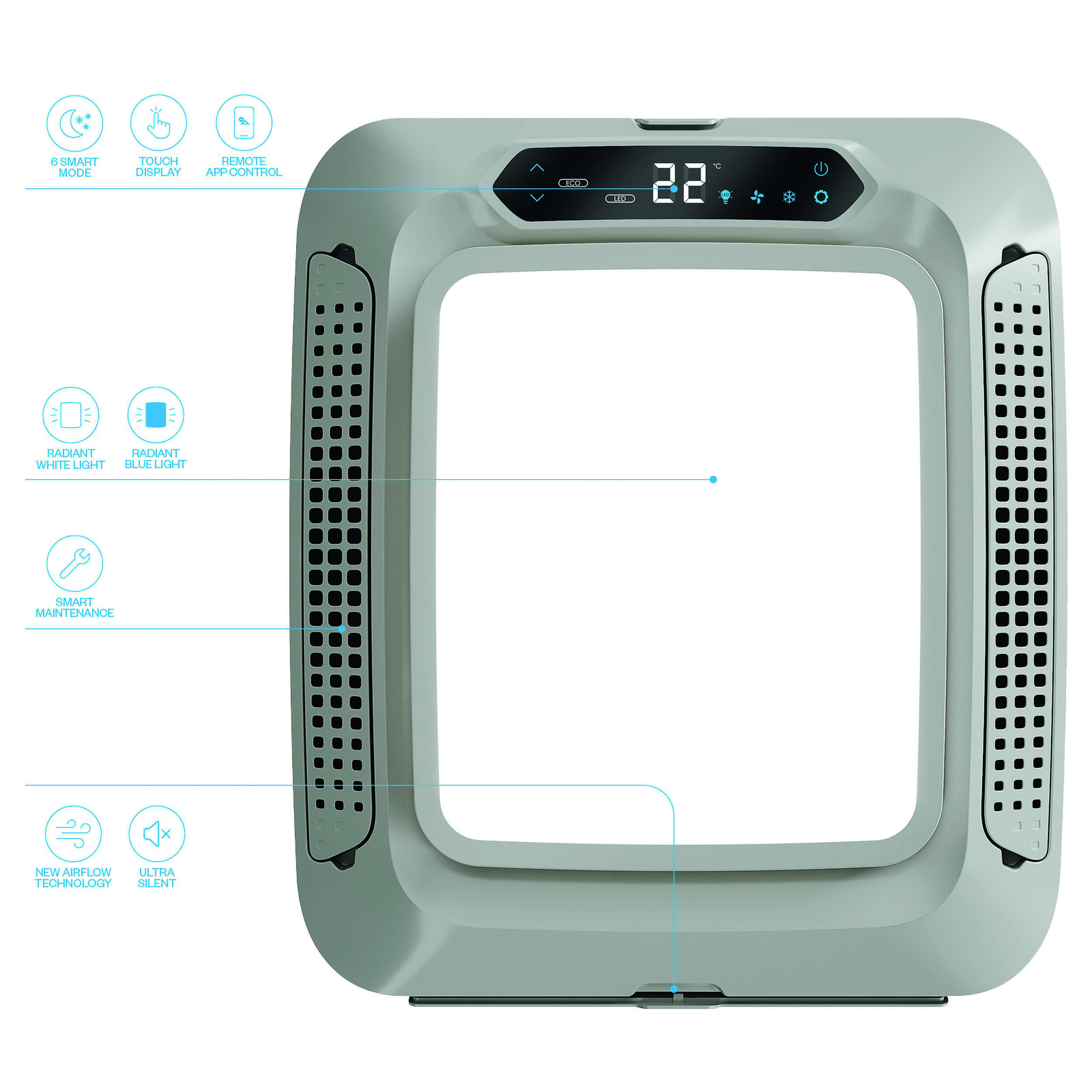 Diffuseur intérieur pour Climatiseur Plein-Aircon 12V : Lightbox